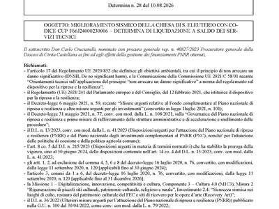 Determina n.28 - PNRR